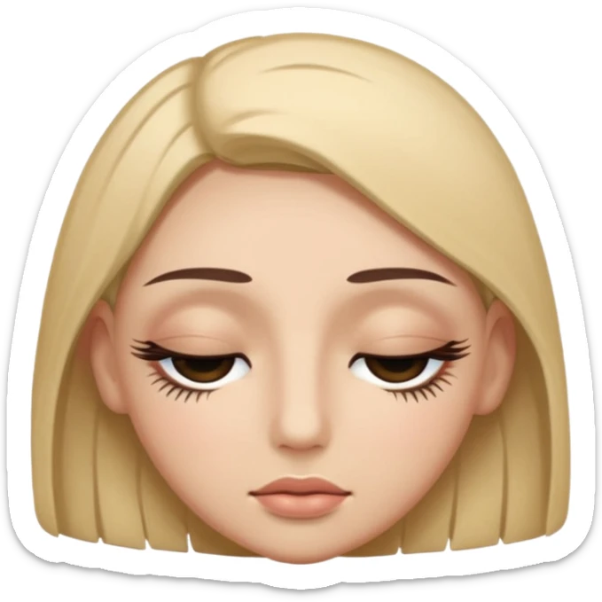 👁️ give me a version of the eye emoji at the begining of this prompt, but the eye is closed
the 4th thing you generated in the most recent generation... yes that is an example of a human face with eyes closed now give me a single eye that is closed as an emoji

 sticker