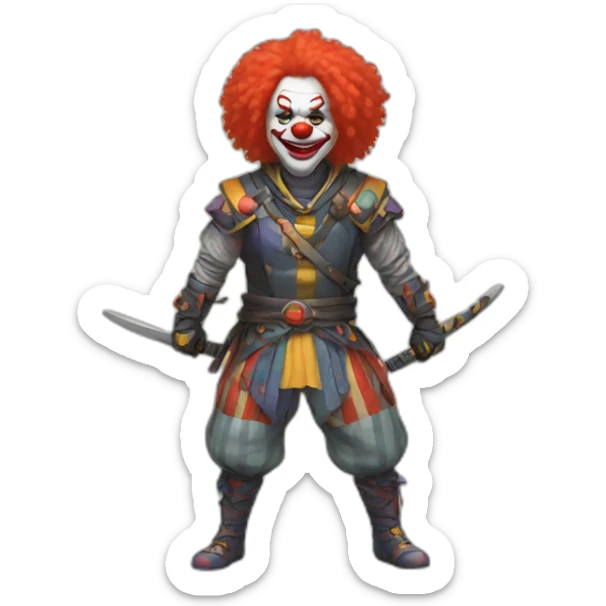 clown-ninja sticker