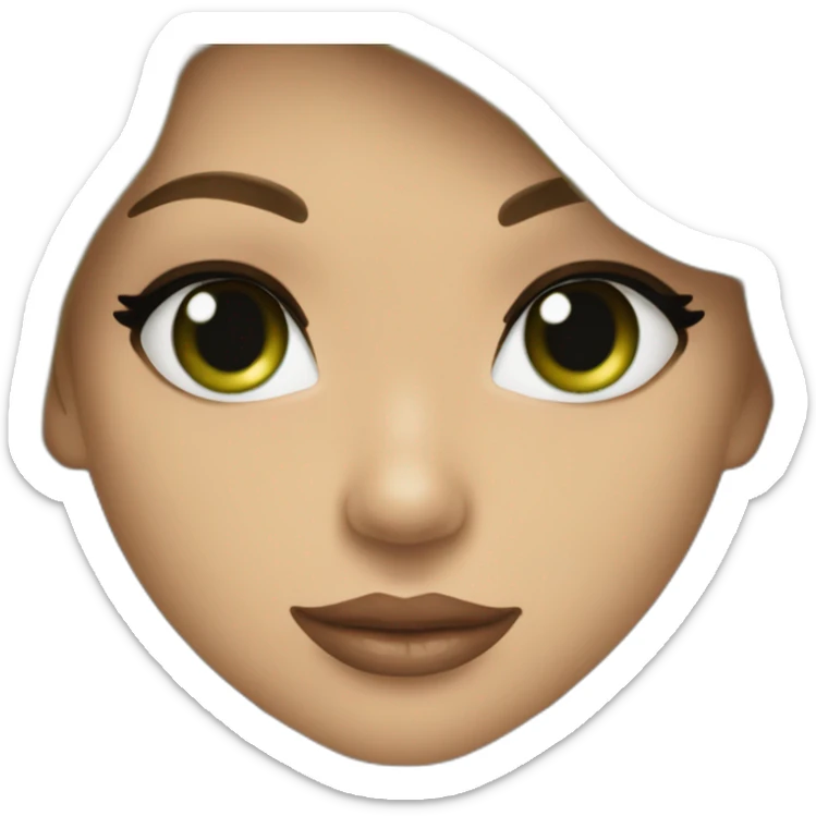 Romeo Santos kiss-kiss girl green eyes and very long dark blond hair sticker