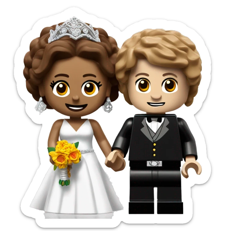Lego queen masala and Anakin  Skywalker get married then have kids together.  sticker