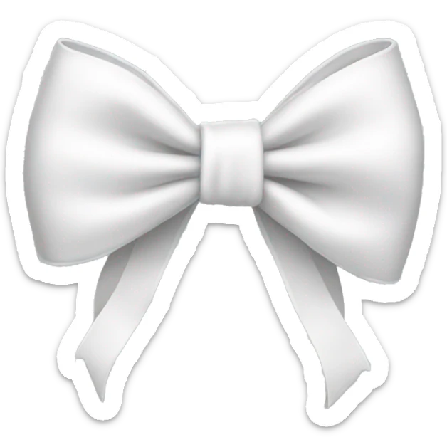 White bow sticker