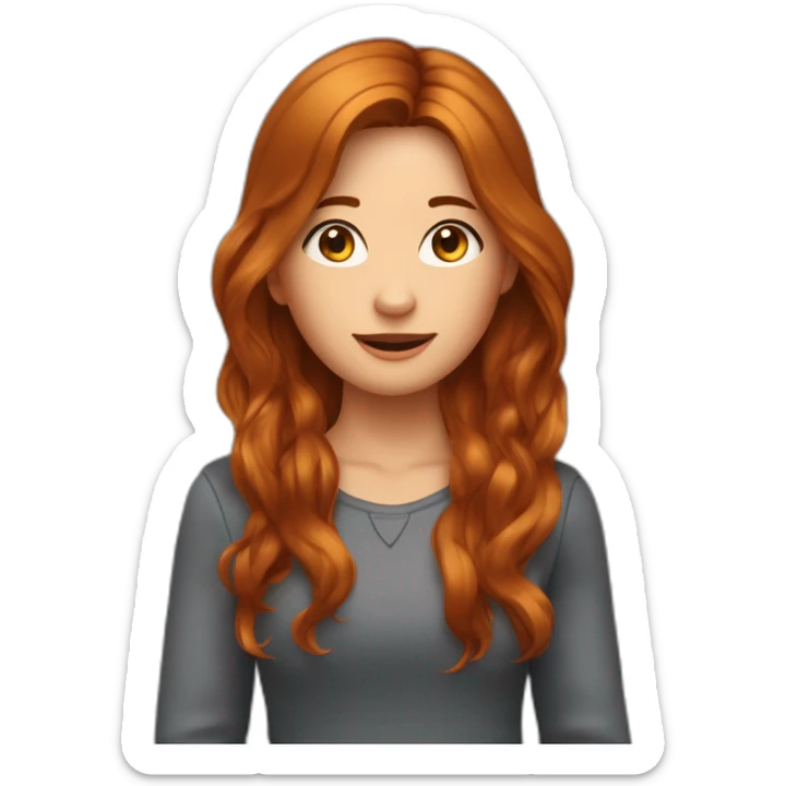 trouble de filles une brune aux cheveux longs une aux cheveux roux foncés assez courts et une aux cheveux châtains longs  sticker