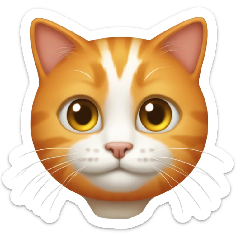 Orange cat emoji sticker