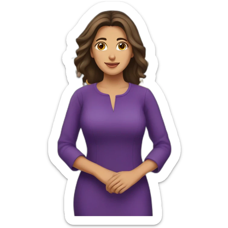 Armenian women in purple clothing in the bus station sticker