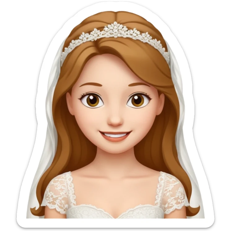 girl in wedding dress sticker