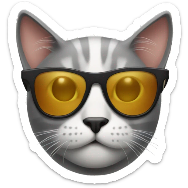 Cat with sunglasses sticker