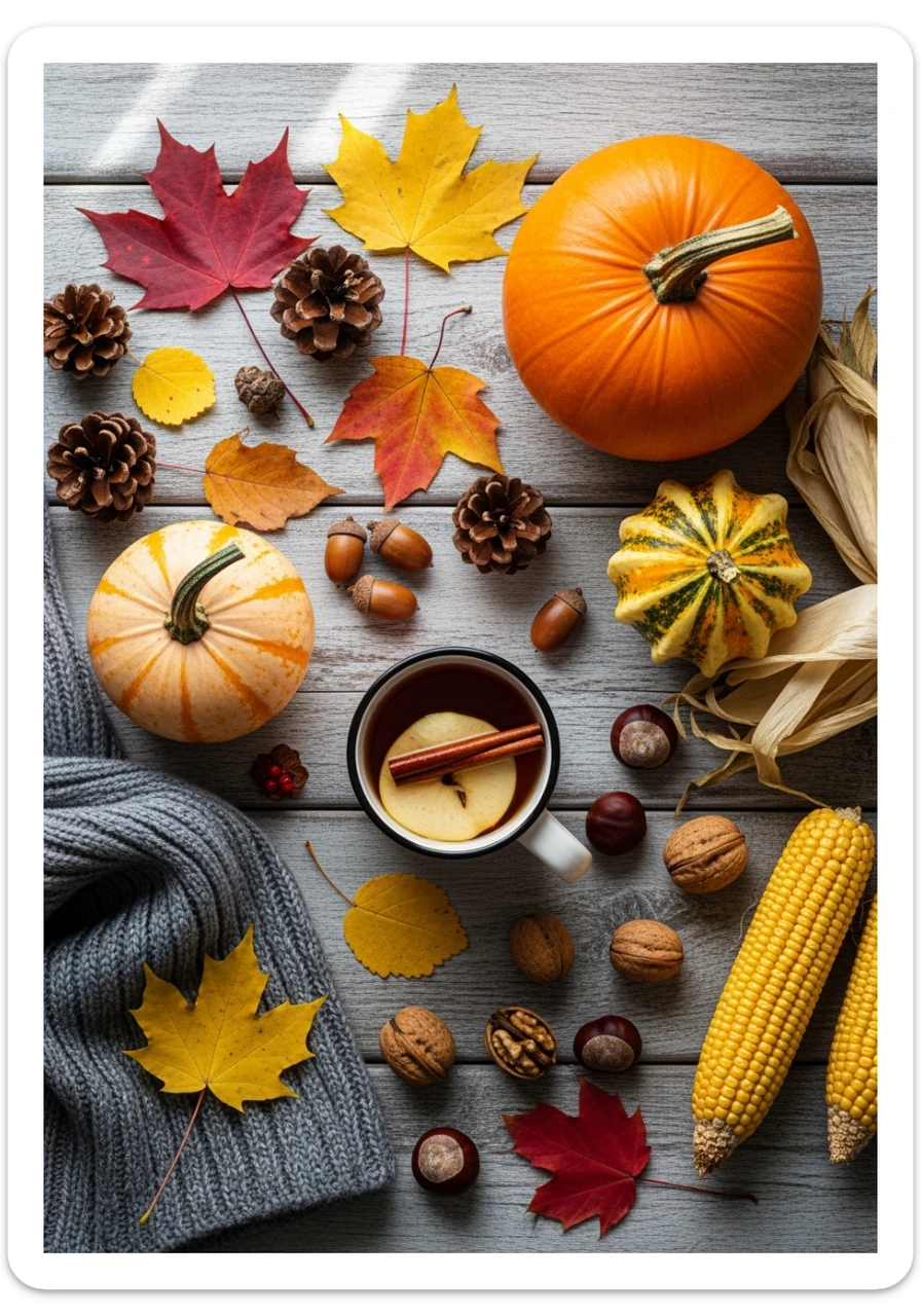 autumn atributes sticker