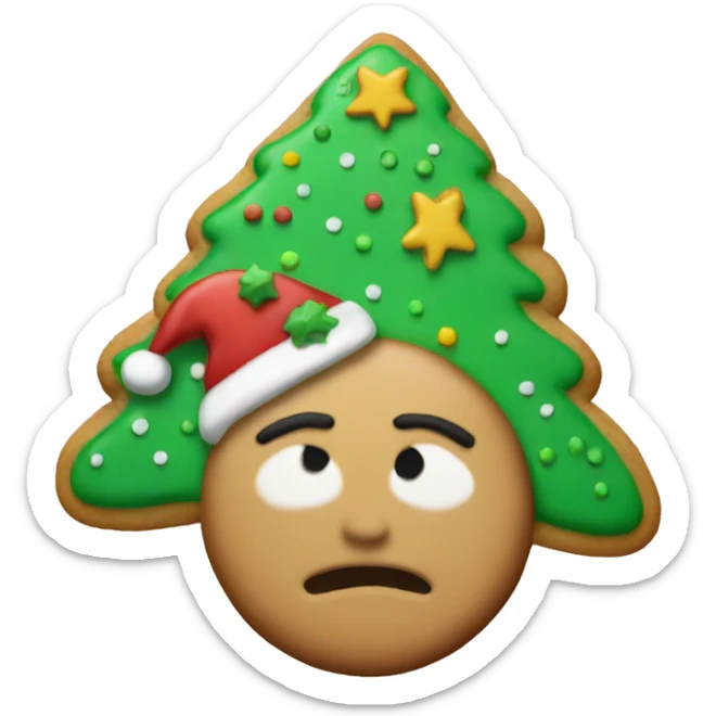 Christmas cookie sticker