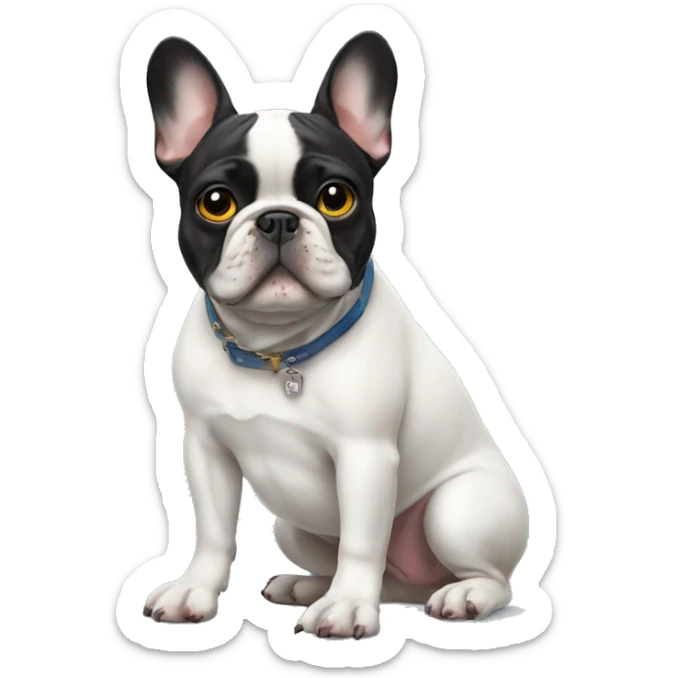 French bulldog with shoes sticker