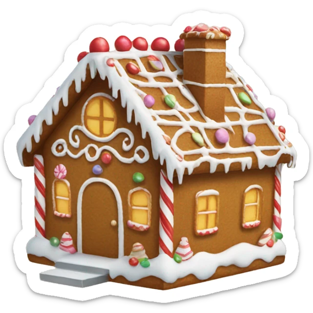 Gingerbread house sticker