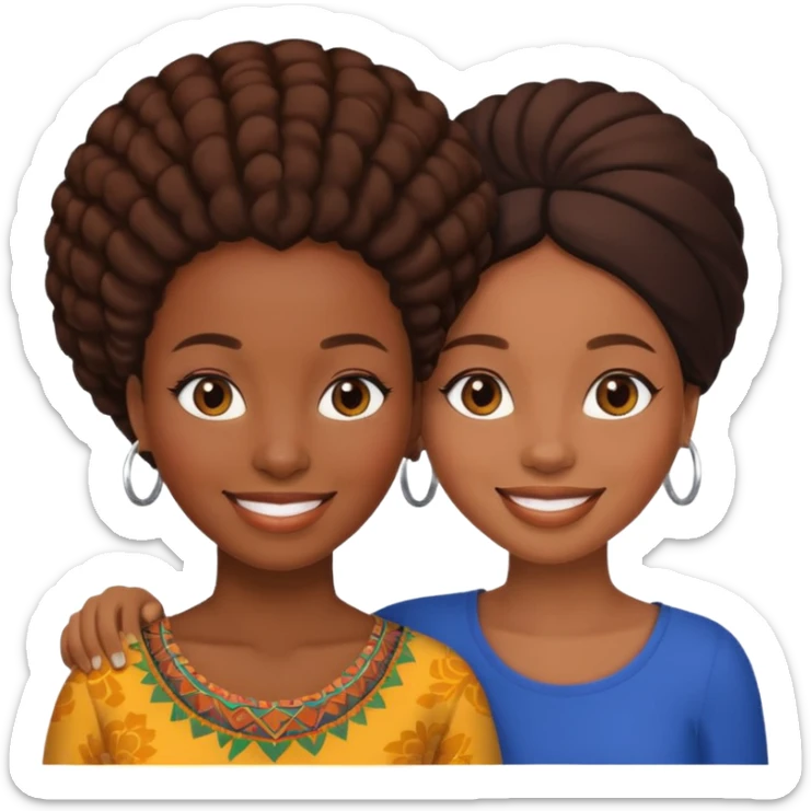 Ma meilleur amie et moi (femme) africaine  sticker