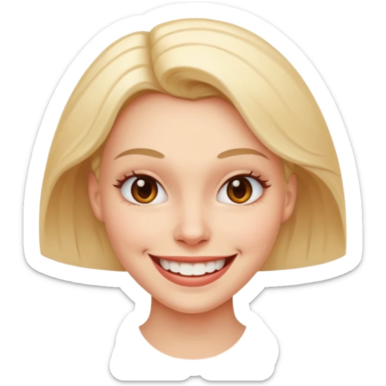 facial Upselling scam women fake sympathetic smile, predatory grin, saccharine smile, smirk sticker