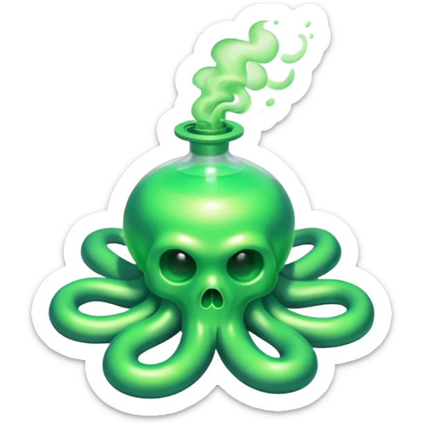 poisonous gas, isometric sticker