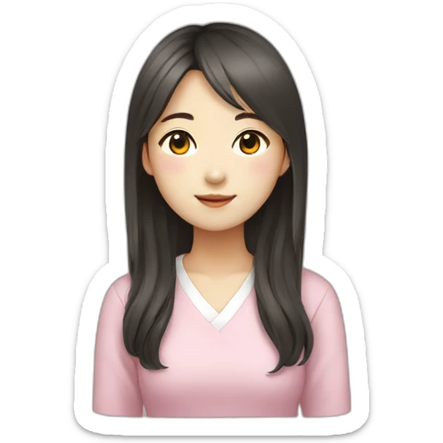 Korean girl sticker