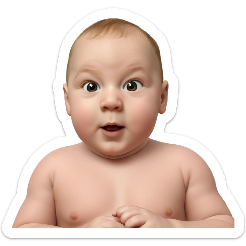 boy gazing at bird sticker