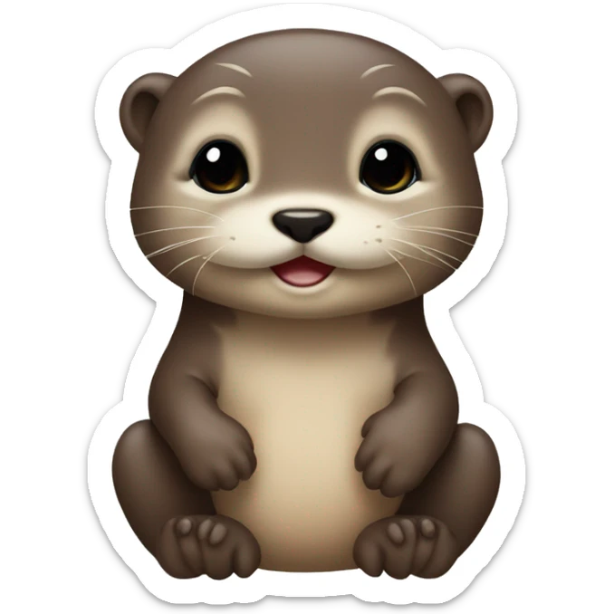 Little otter baby sticker