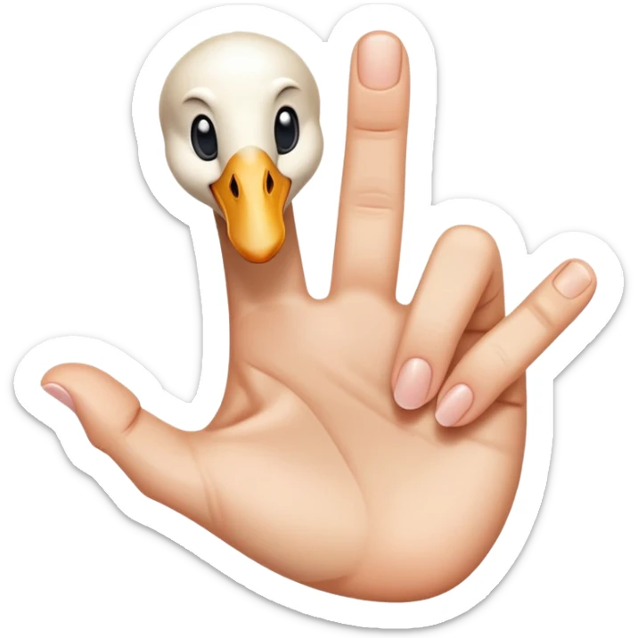 Emoji of a fucking finger with swanneck deformity sticker