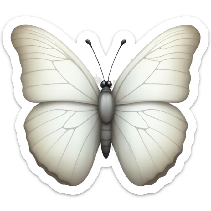 White butterfly sticker