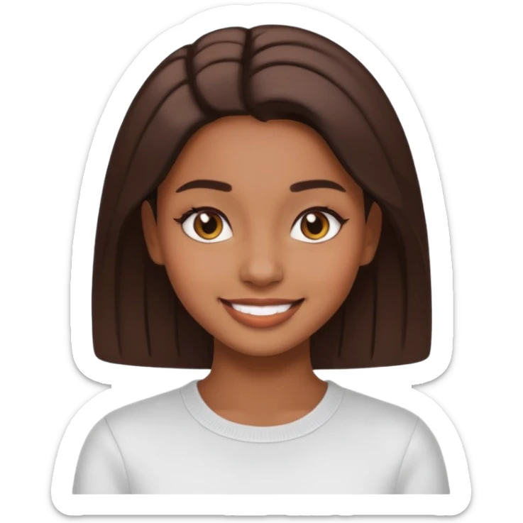 Hazme varios emojis aesthetic pero que sea de una chica morena aesthetic clean girl sticker