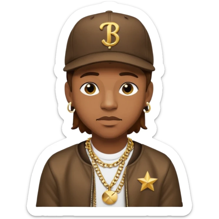 Jerome "Romeo" Jones of IMx, male rapper with brown hair sticker