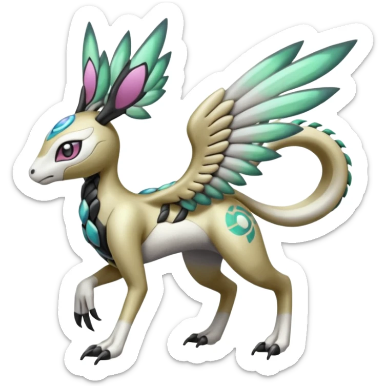 Meloetta-Vernid-Palkia-Trico-Fionbri-Pokémon-Digimon-Fakémon-fusion-hybrid-creature sticker