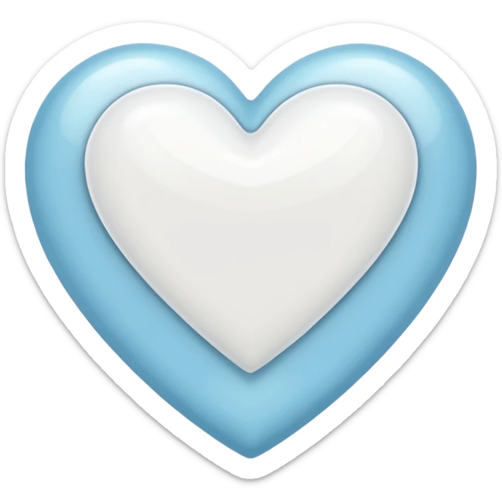 white heart sticker