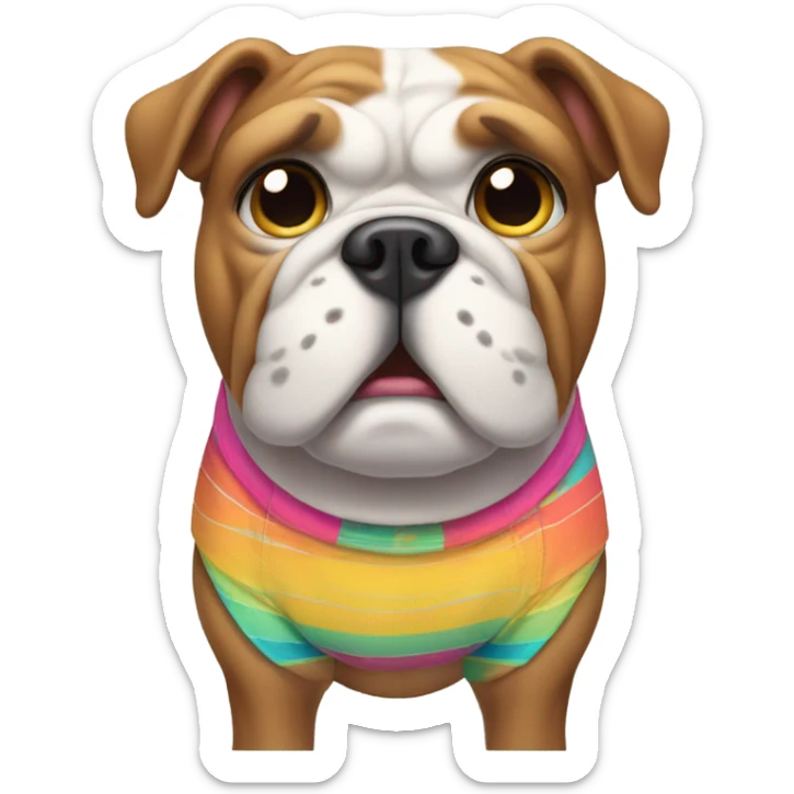 Bulldog in swim shorts in Costa Rica  sticker