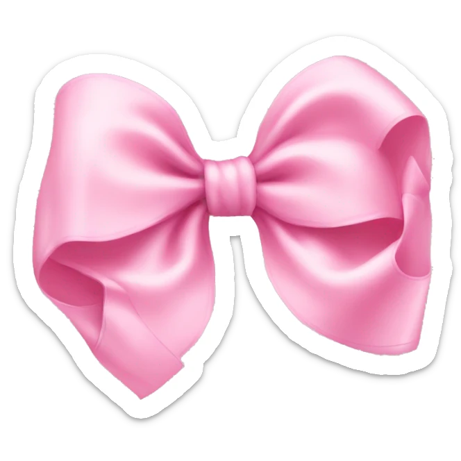 Baby pink bow sticker
