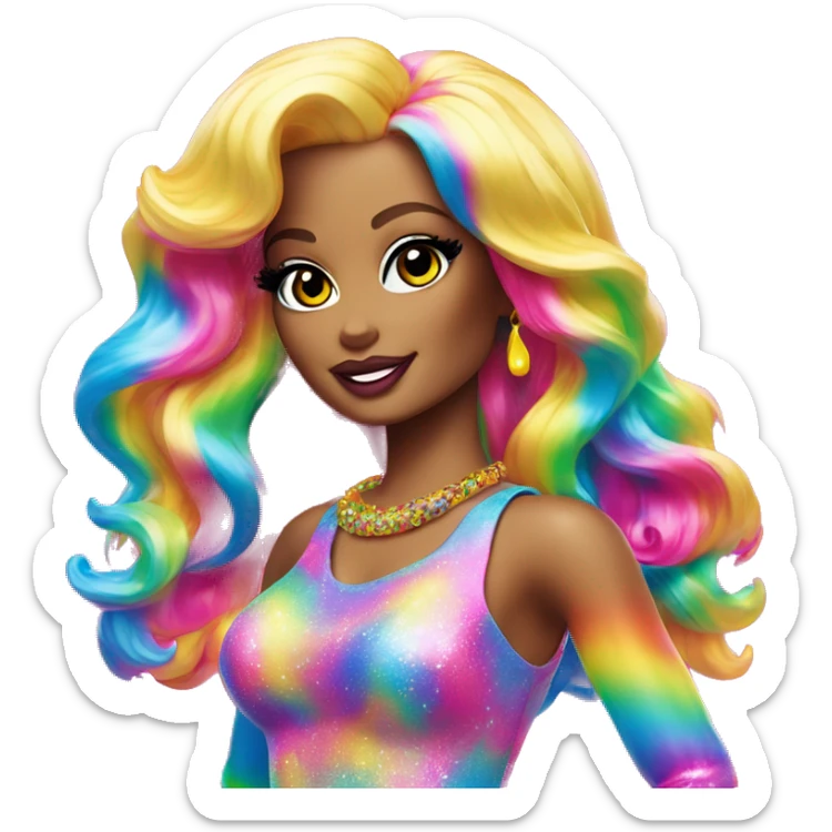Lisa frank barbie sticker