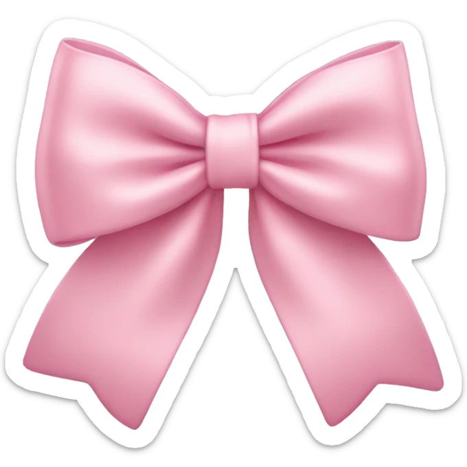 light pink bow on light pink bow sticker