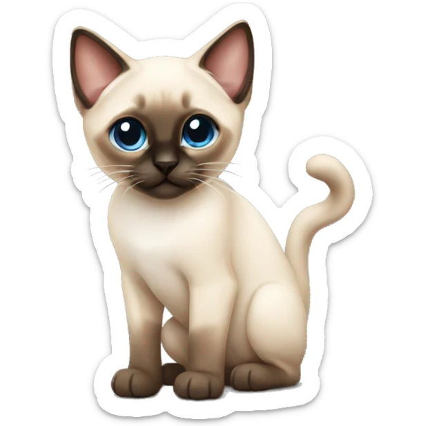 Siamese kitten sticker