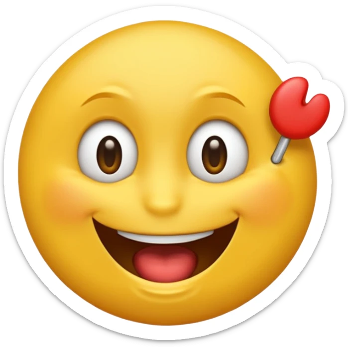 Un emoji heureux pouce en l’aire qui fait peur sticker