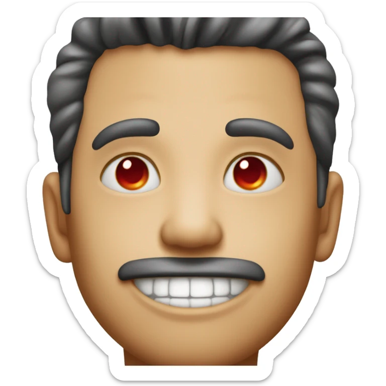 Person rolling their eyes in delight drooling with red eyes and drool sticker