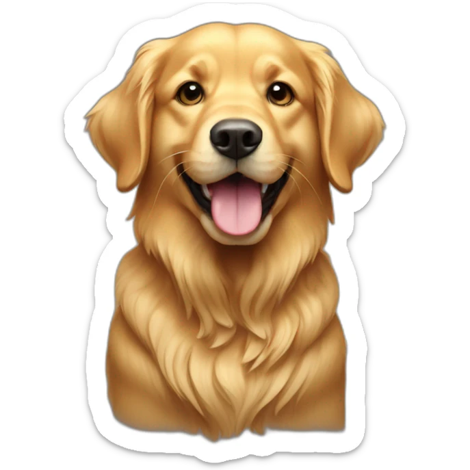golden retriever plays sticker