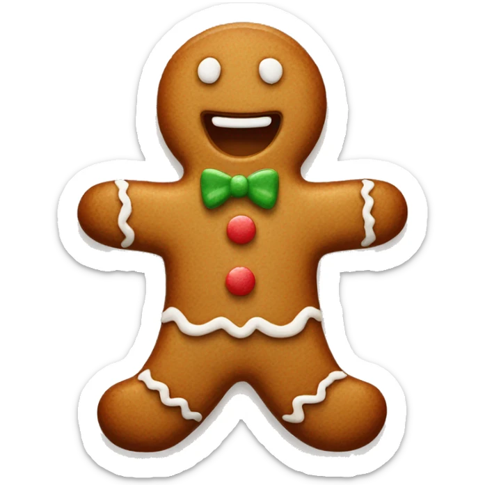 Gingerbread man sticker