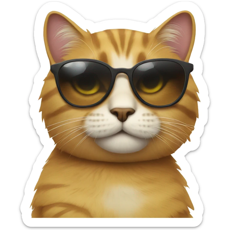 Cat with sunglasses sticker