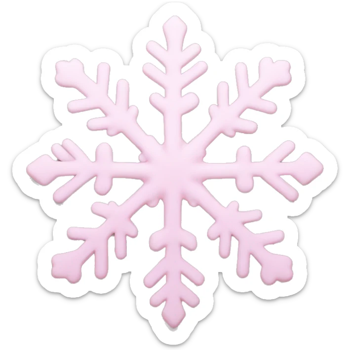 pastel pink snowflake  sticker