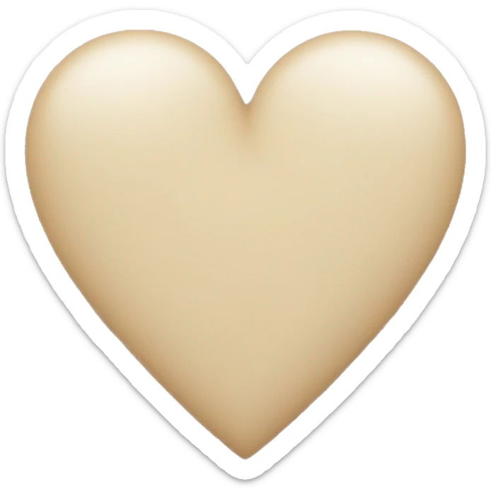 Beige heart  sticker