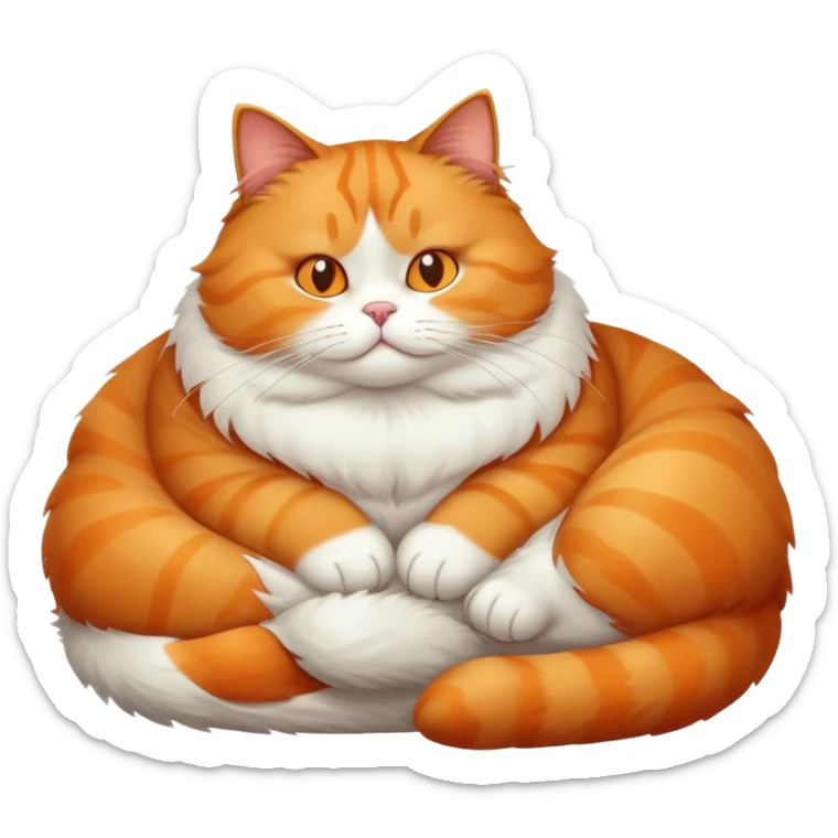 Fat cat sticker