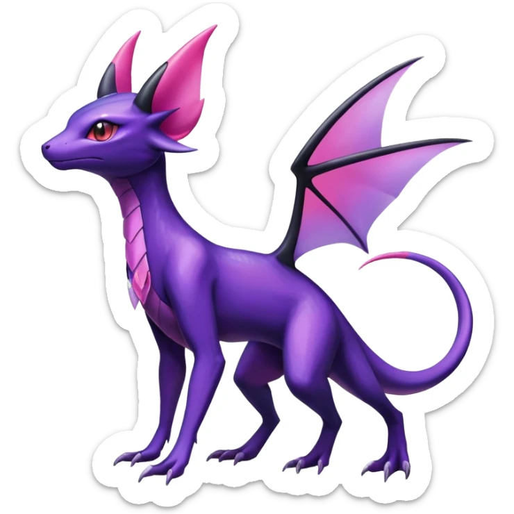 Shiny Salandit-Noivern-Espeon-Hybrid (Full body) sticker
