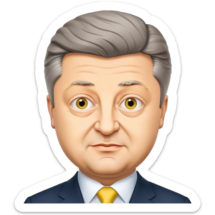 Photorealistic ex President of Ukraine Petro Poroshenko sticker