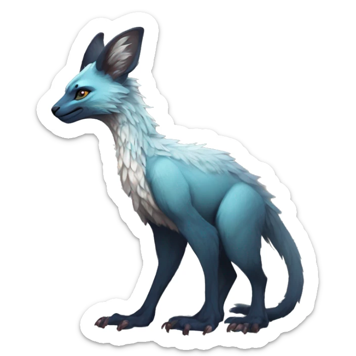 Modern Realistic Rare Fantasy Vernid-Trico-species by LiLaiRa full body sticker