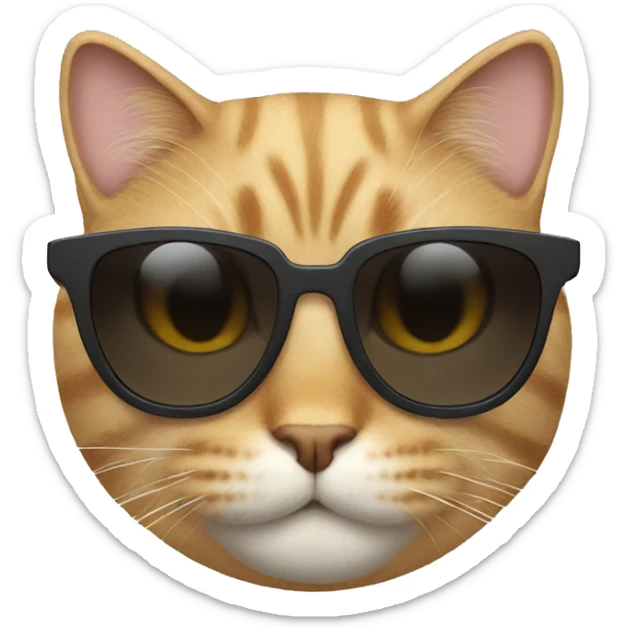 Cat with sunglasses sticker