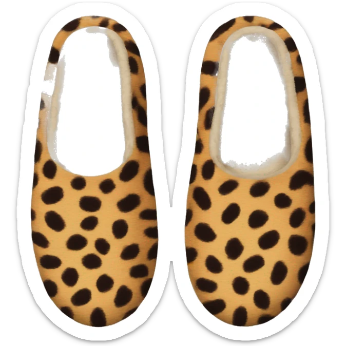 cheetah print slippers sticker