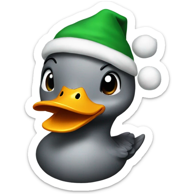 christmas duck sticker