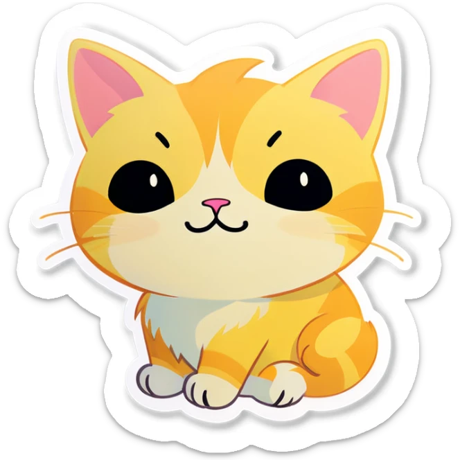 Almost yellow cat  sticker