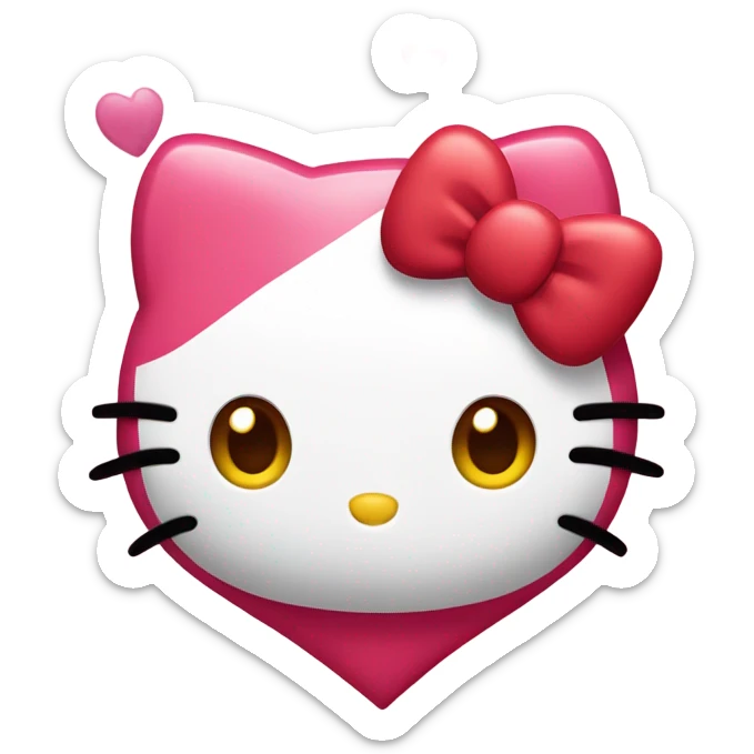 Hello Kitty con corazones  sticker