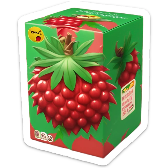 Rambutan flavored juice box sticker