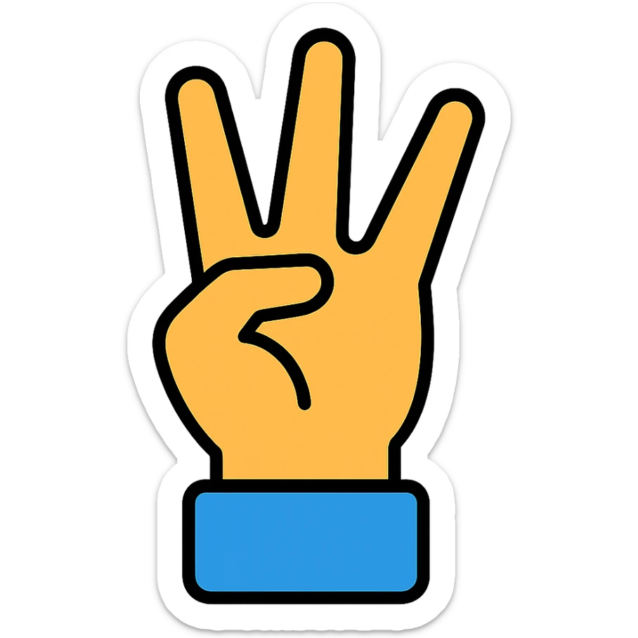 west side hand sign sticker