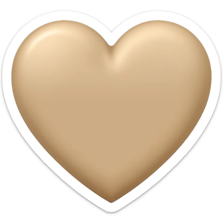 Beige heart  sticker